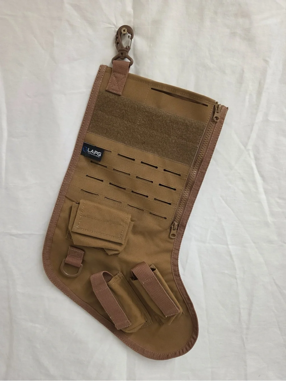 LAPG Atlas Tactical Christmas Stocking Coyote Brown Laser Cut MOLLE New